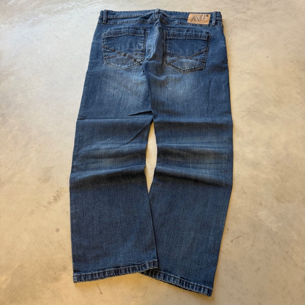 TK Axel Mens Straight Leg Jeans Medium Wash Blue Denim 36x30